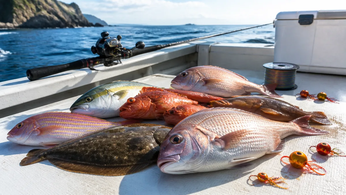タイラバで釣れる魚はマダイだけじゃない|底・中層・深場で顔ぶれが変わるの解説画像