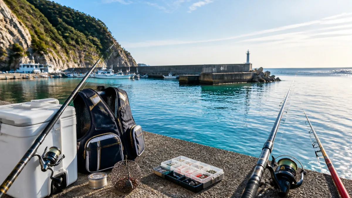 水深10mと砂泥底が、仕掛けの号数を決めているの解説画像