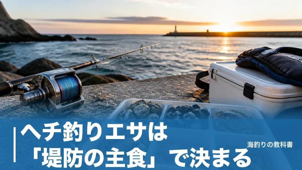 ヘチ釣りエサは「堤防の主食」で決まる｜カニ・イガイなど6種の季節別の使い分けと付け方のアイキャッチ画像