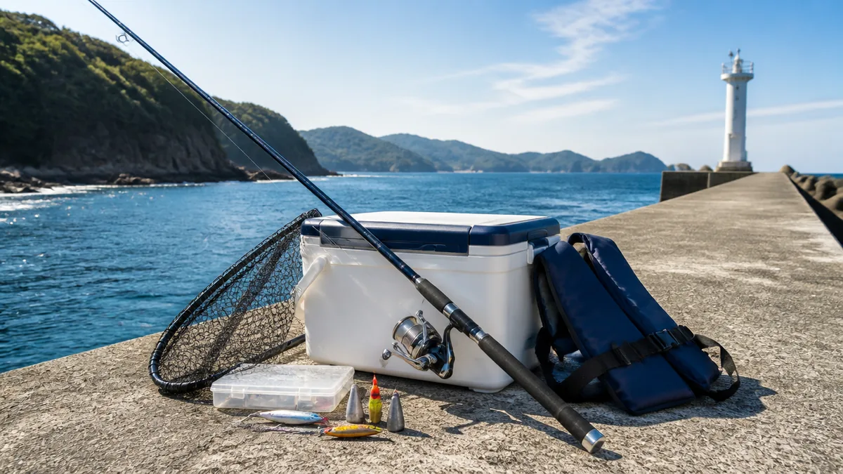 波止釣りとは防波堤から糸を垂らす釣りのことの解説画像