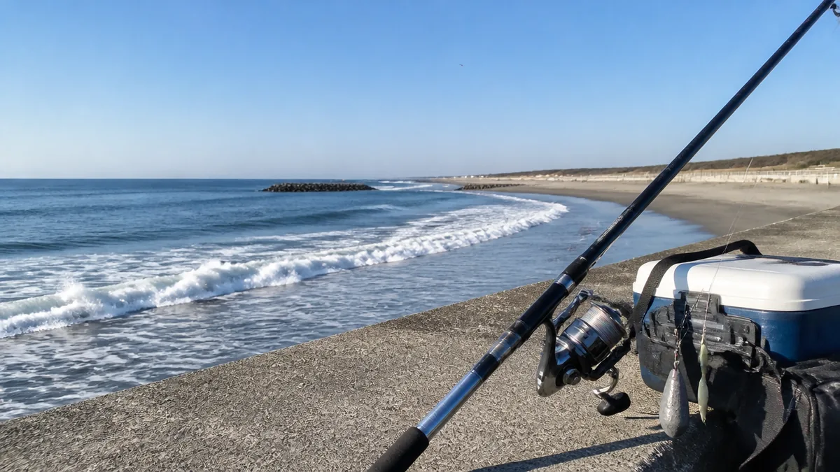 一宮海岸|サーファーの海で釣り人が守るべき距離と時間の解説画像